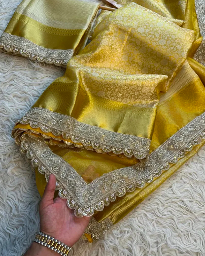 Semi-Banarasi Handloom Kanchipuram Silk Saree code-002