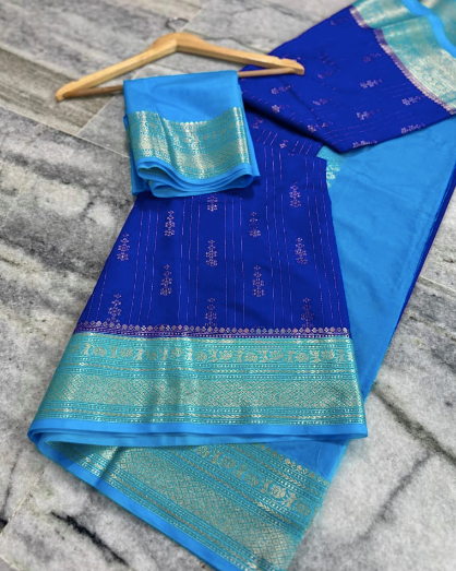 Semi-Banarasi Chinia Silk Saree code-004