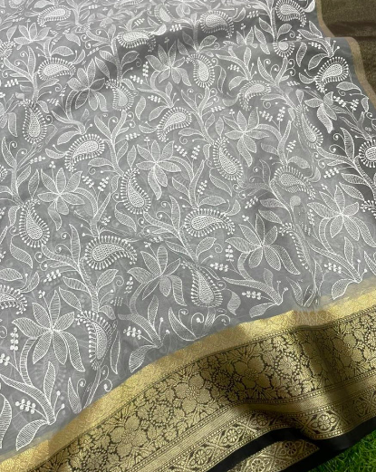 Banarasi Soft Silk Semi-Organza Saree code-006