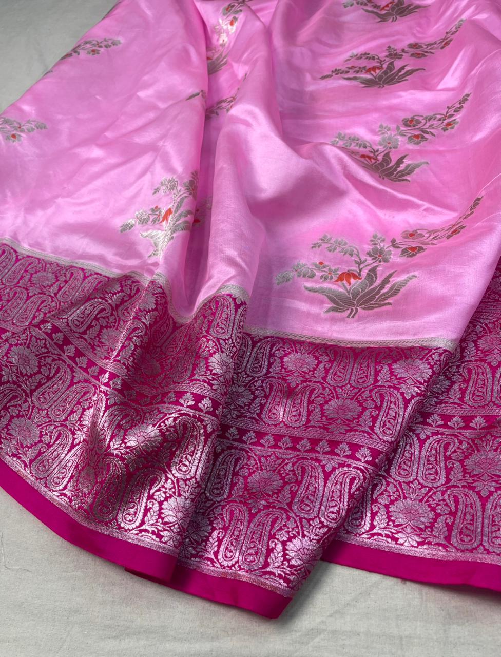 Banarasi Pure Raw mango Silk Sarees code-002