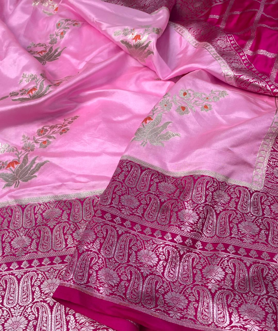 Banarasi Pure Raw mango Silk Sarees code-002