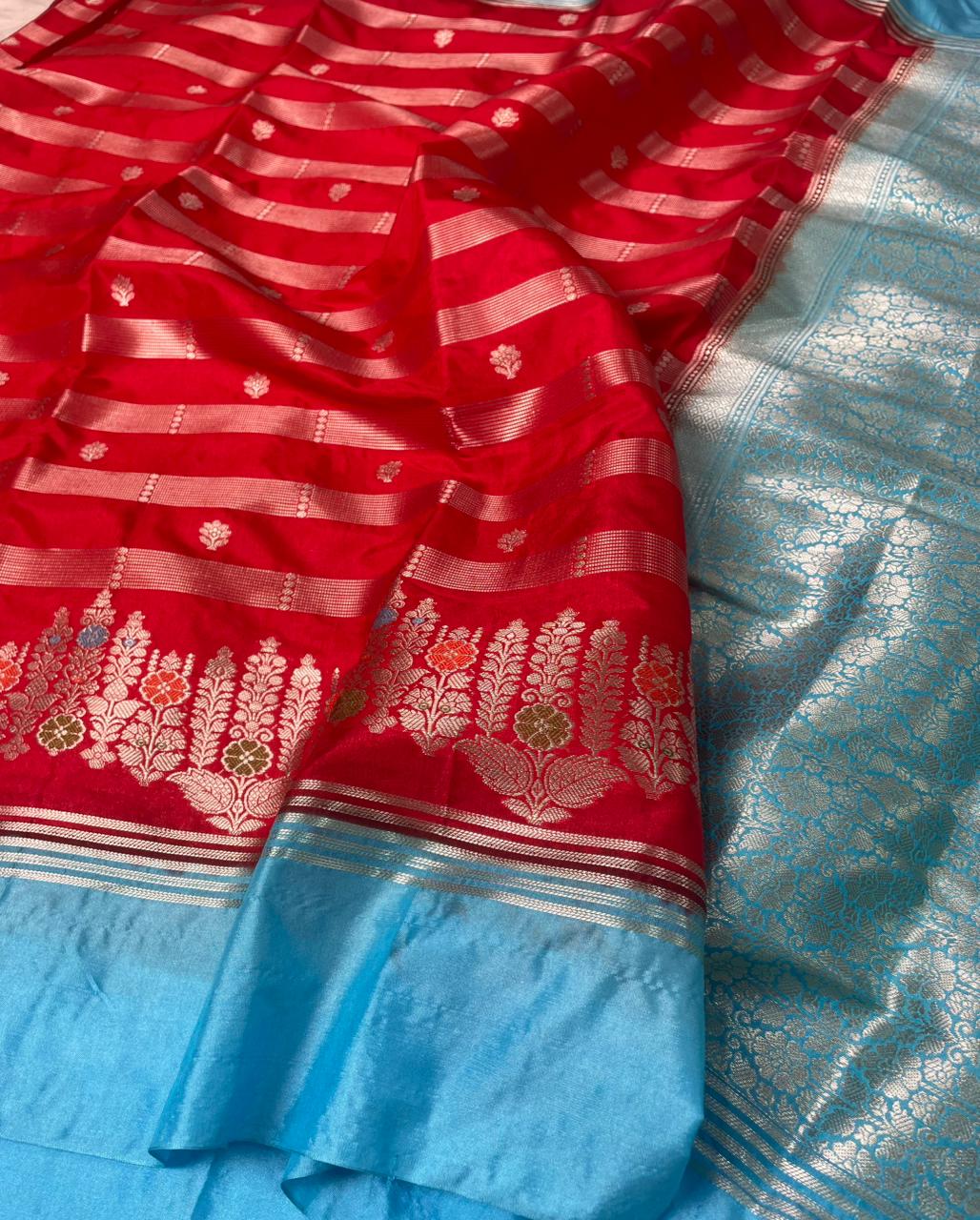 Banarasi Raw mango Semi Silk Saree code-014