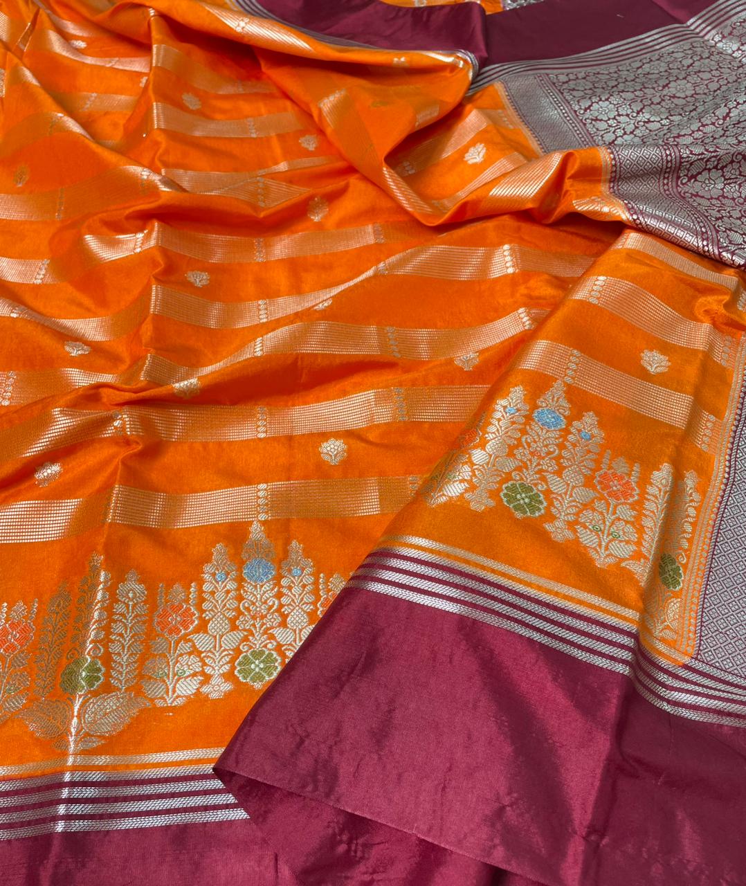Banarasi Raw mango Semi Silk Saree code-015