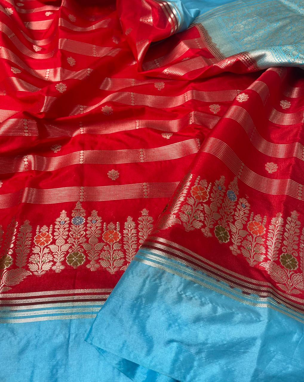 Banarasi Raw mango Semi Silk Saree code-014