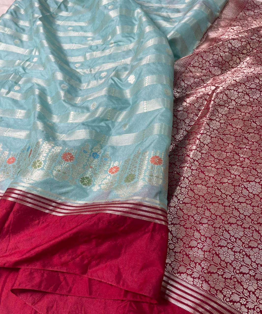 Banarasi Raw mango Semi Silk Saree code-013