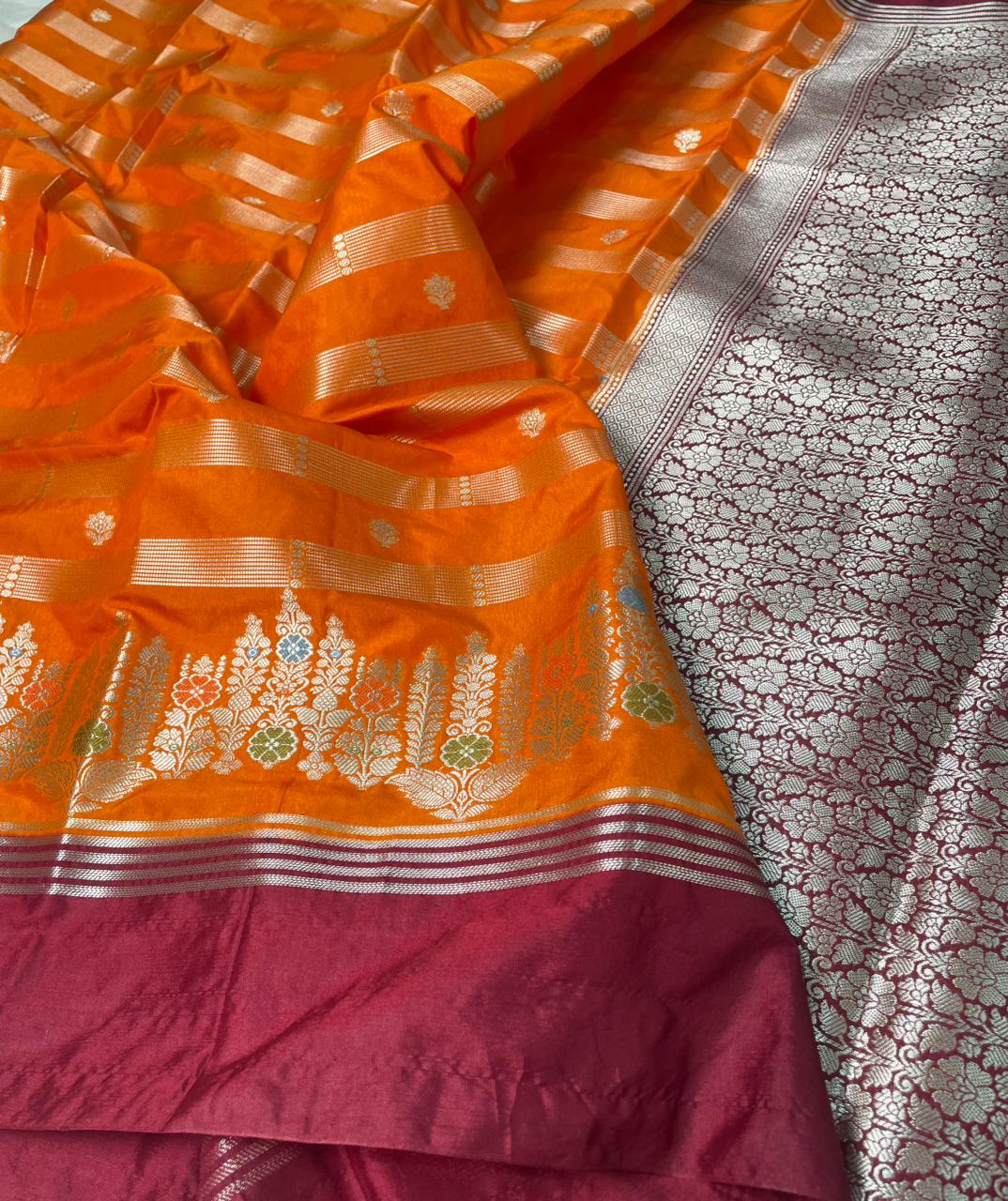Banarasi Raw mango Semi Silk Saree code-015