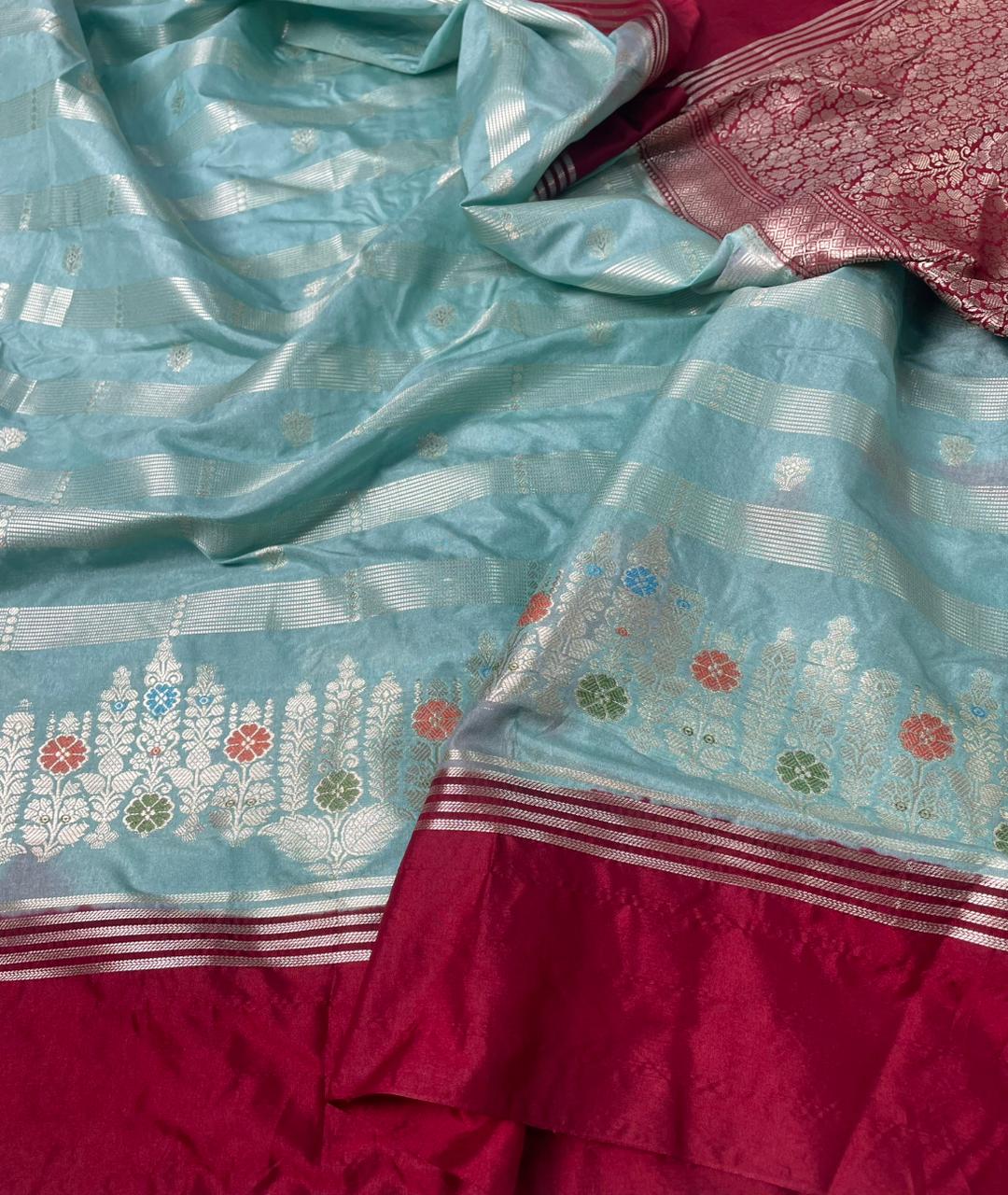 Banarasi Raw mango Semi Silk Saree code-013