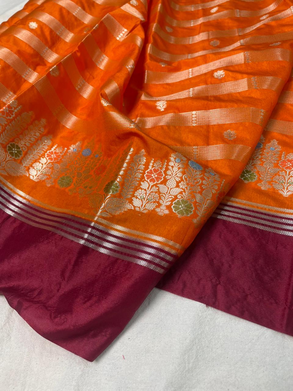 Banarasi Raw mango Semi Silk Saree code-015