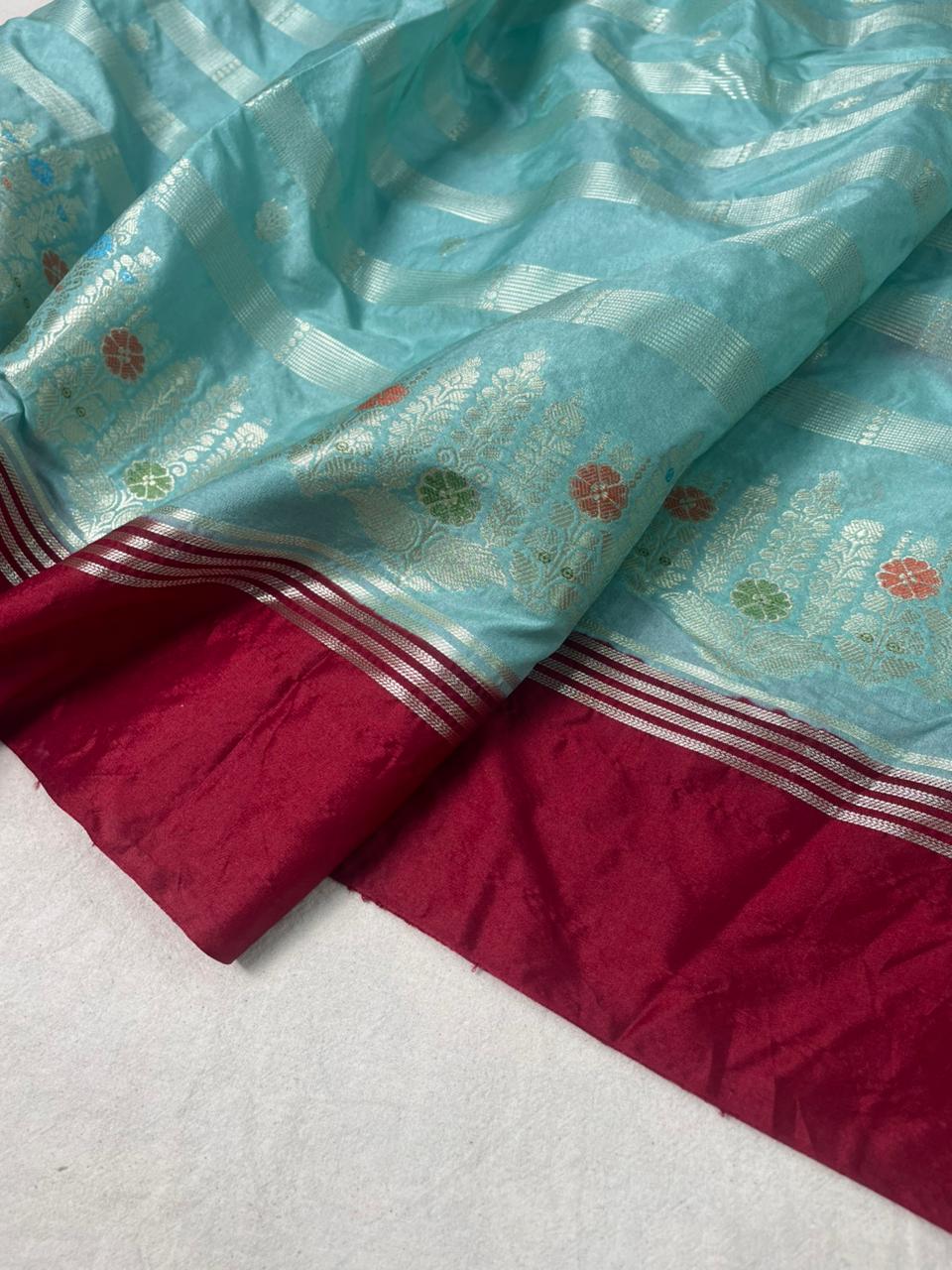 Banarasi Raw mango Semi Silk Saree code-013